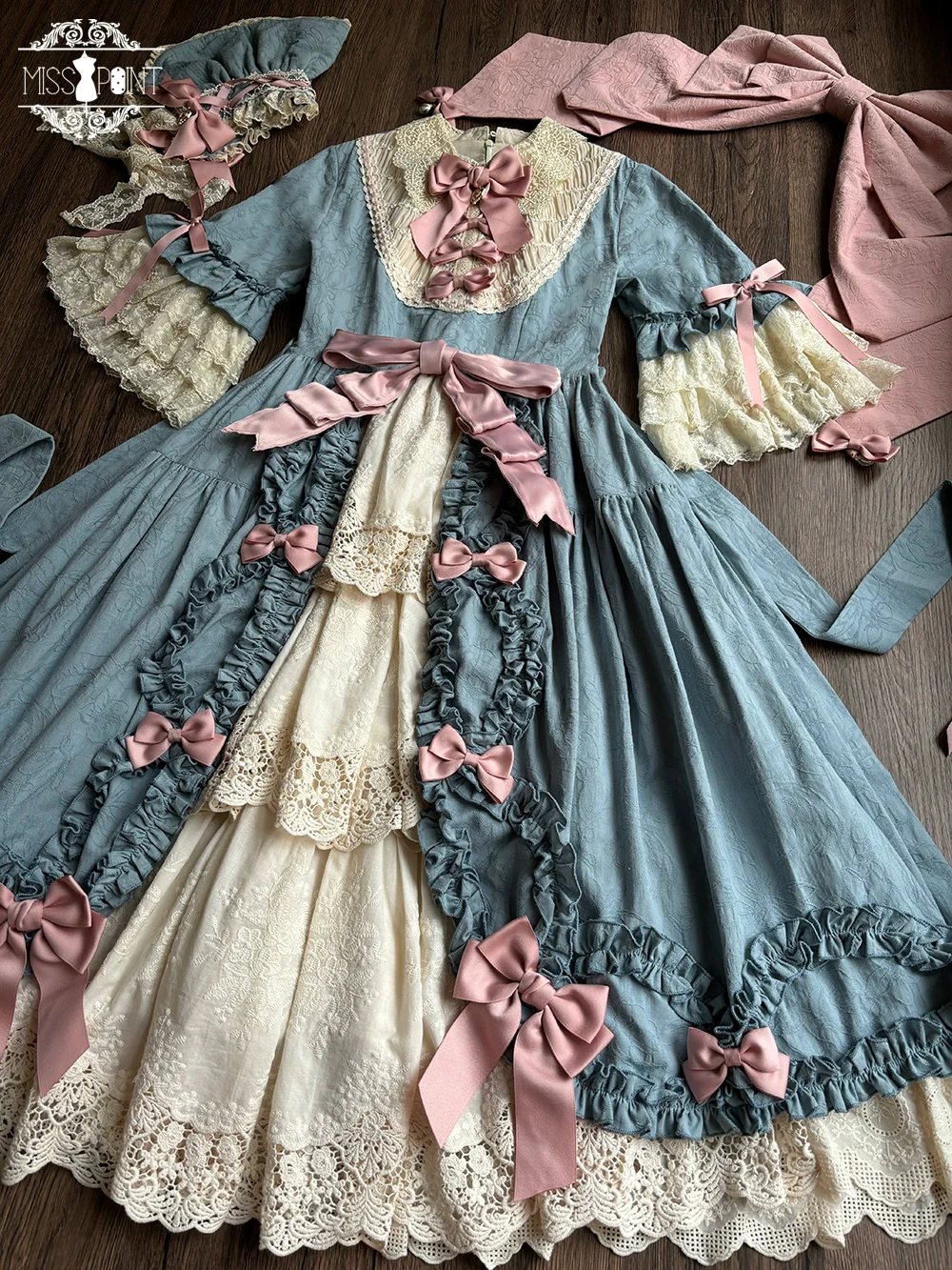 Lilyka Garden - Classic Lolita OP Dress Set Elegant Floral Wall Princess Sleeve - Image 152