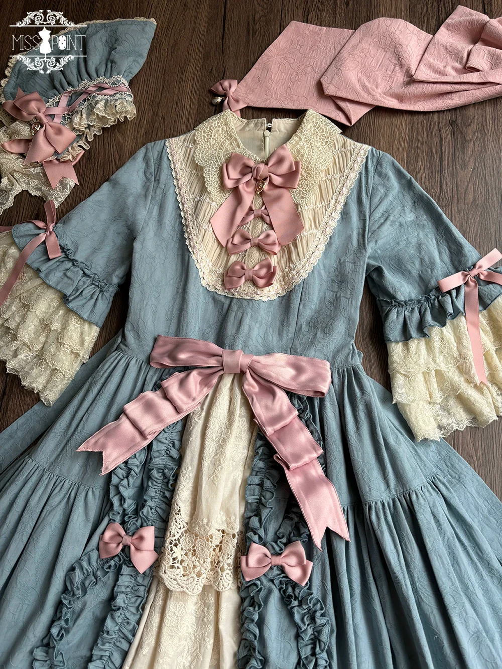 Lilyka Garden - Classic Lolita OP Dress Set Elegant Floral Wall Princess Sleeve - Image 153