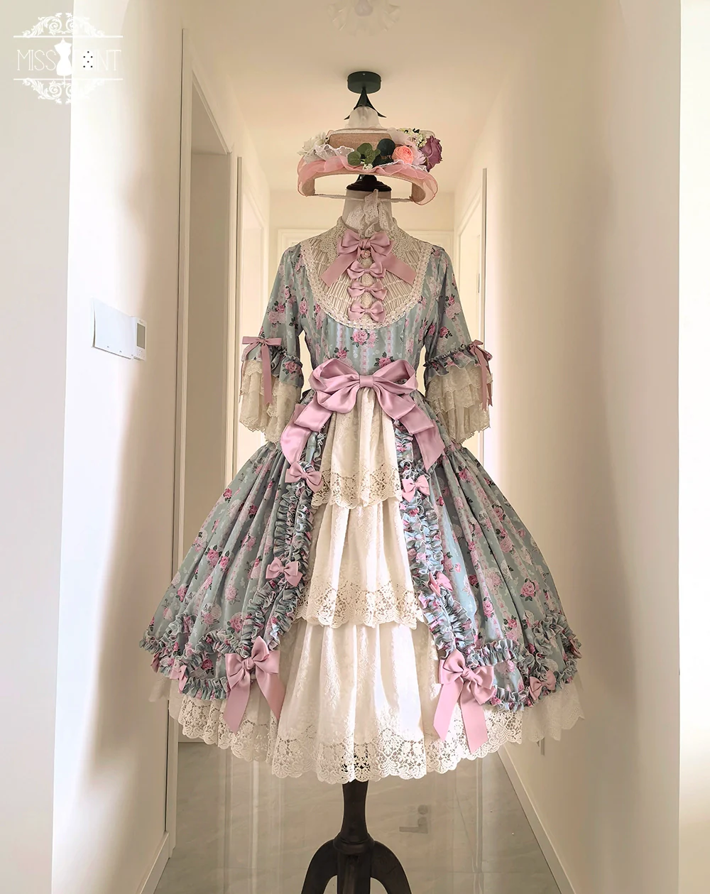 Lilyka Garden - Classic Lolita OP Dress Set Elegant Floral Wall Princess Sleeve - Image 28
