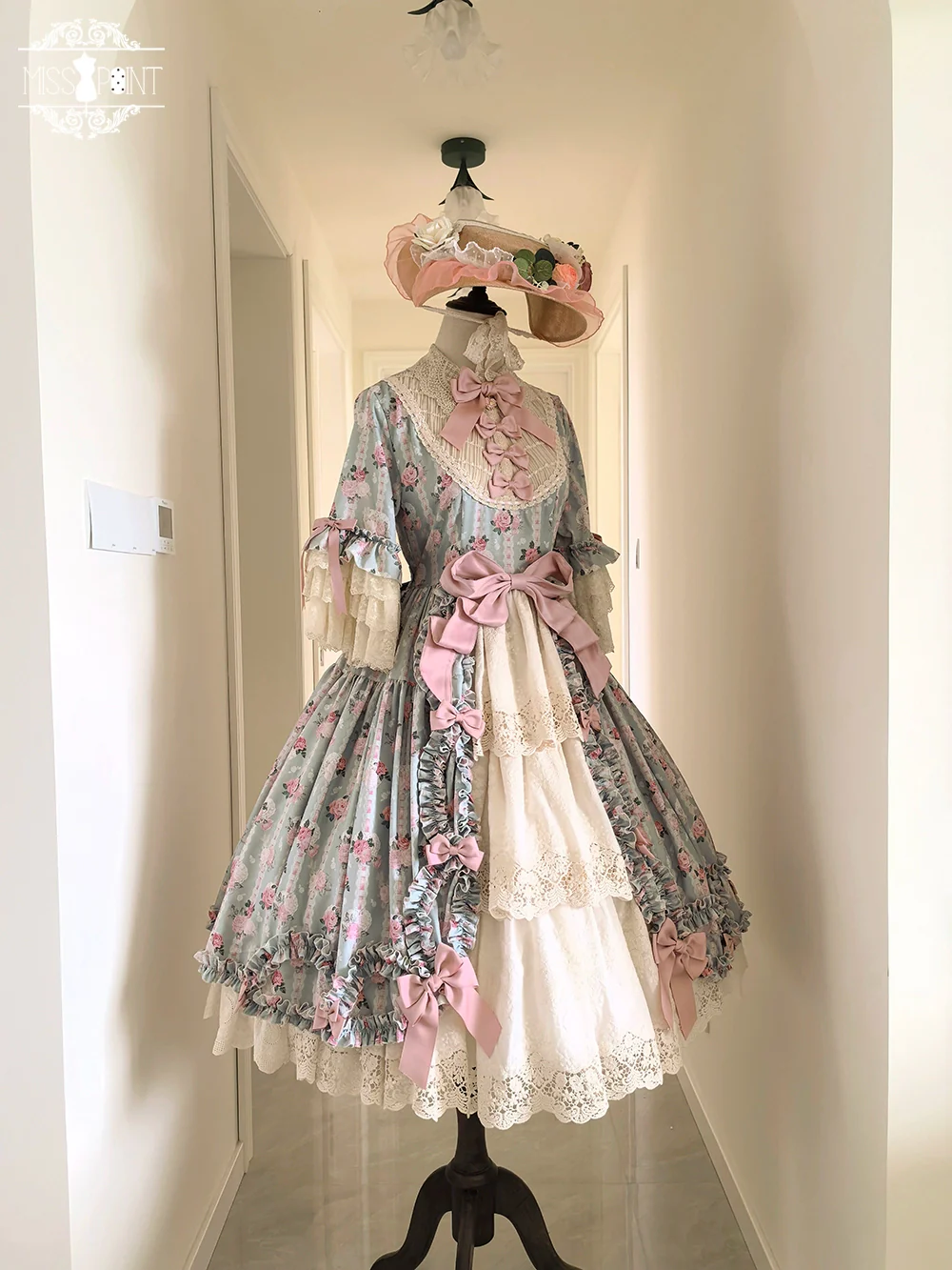 Lilyka Garden - Classic Lolita OP Dress Set Elegant Floral Wall Princess Sleeve - Image 29