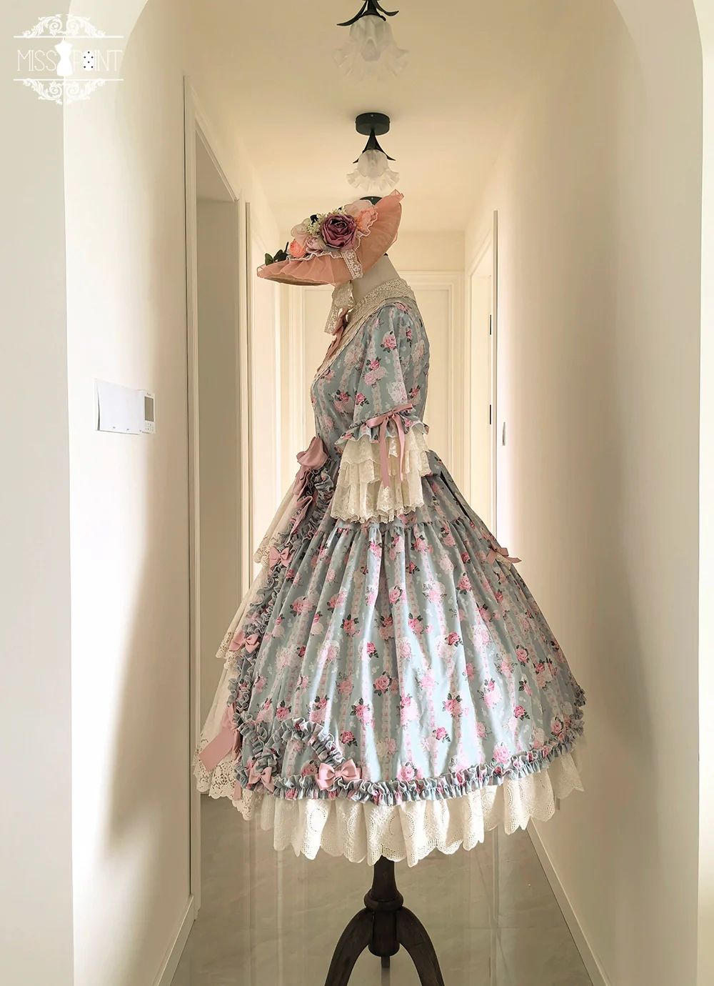 Lilyka Garden - Classic Lolita OP Dress Set Elegant Floral Wall Princess Sleeve - Image 30