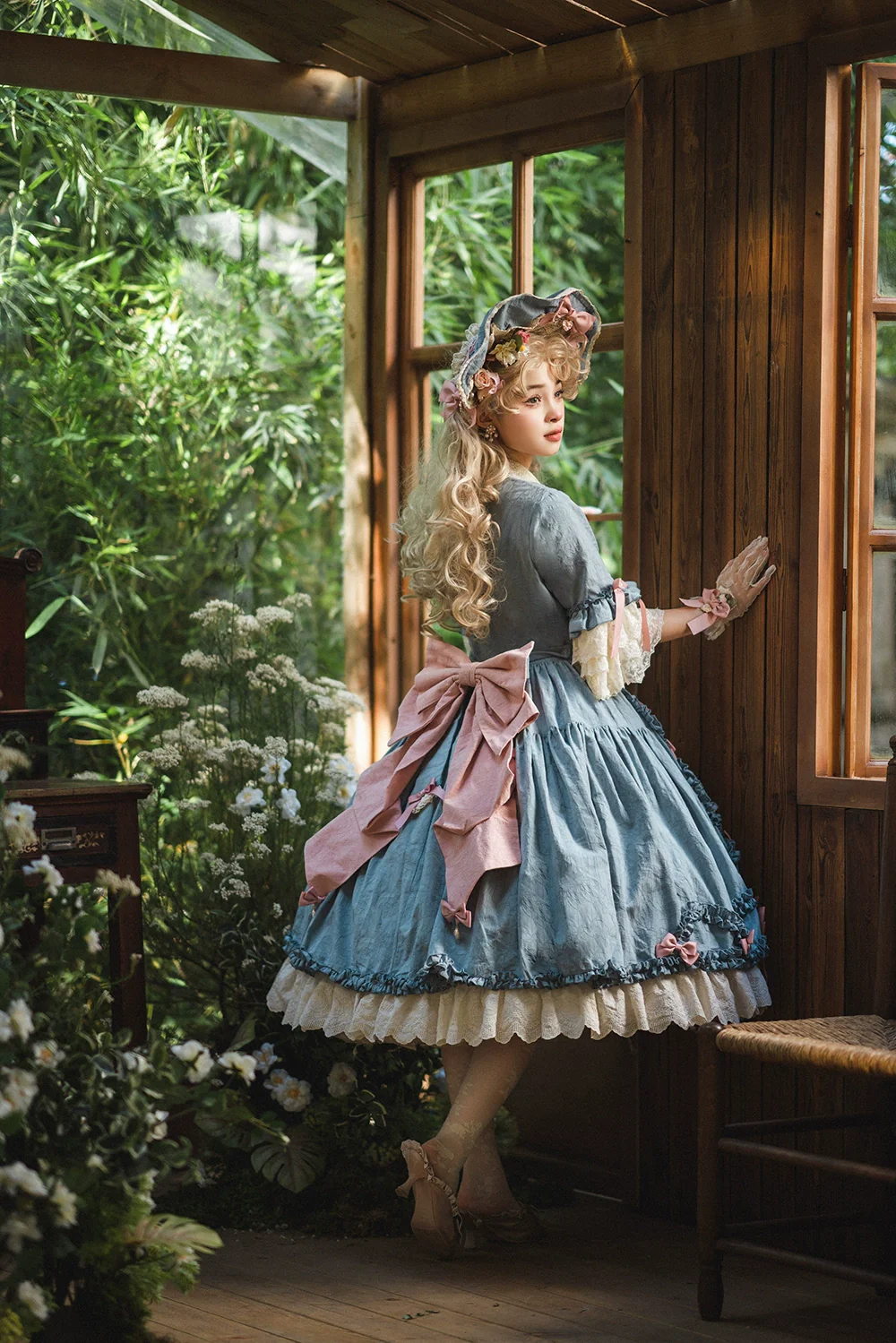 Lilyka Garden - Classic Lolita OP Dress Set Elegant Floral Wall Princess Sleeve - Image 38