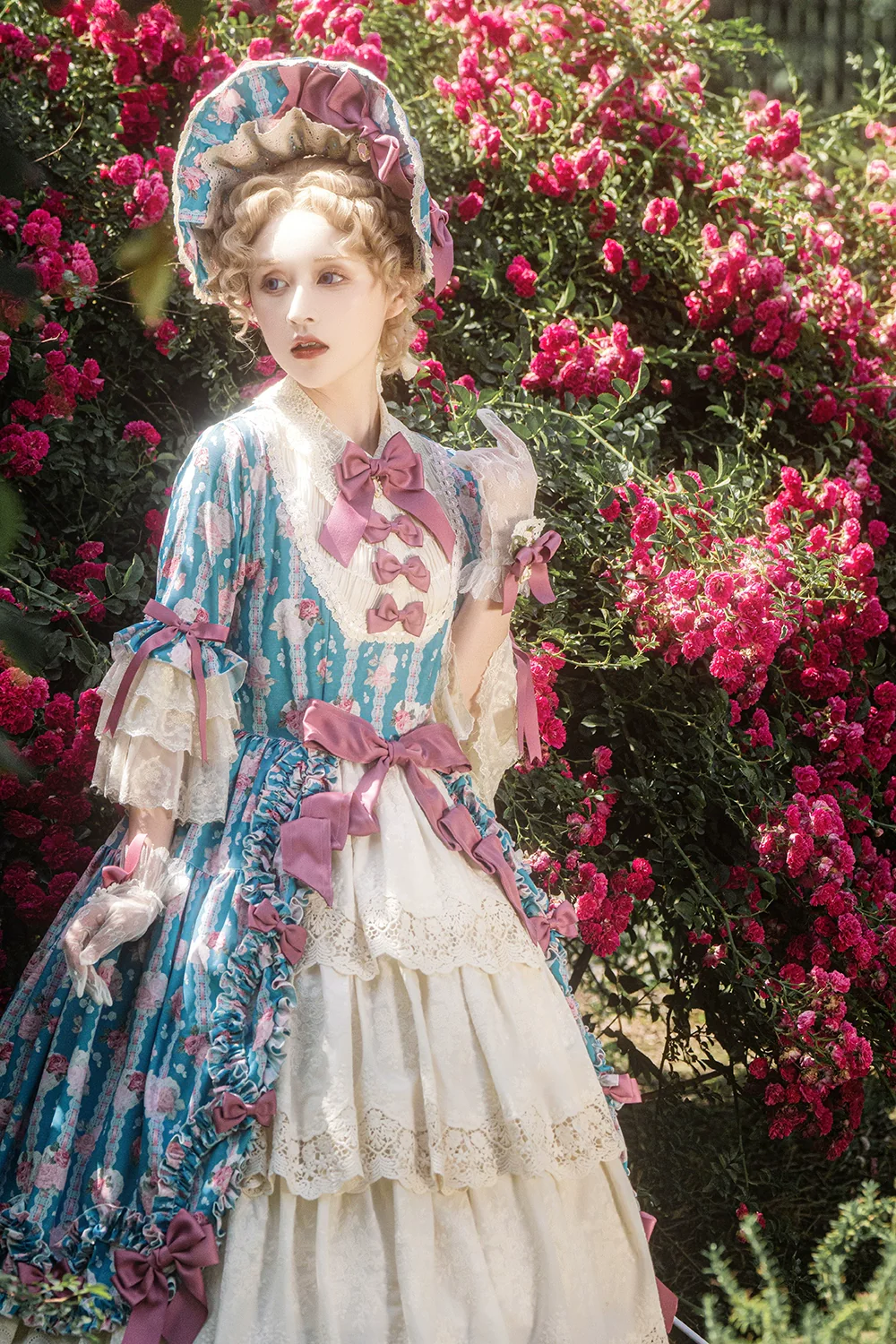 Lilyka Garden - Classic Lolita OP Dress Set Elegant Floral Wall Princess Sleeve - Image 40
