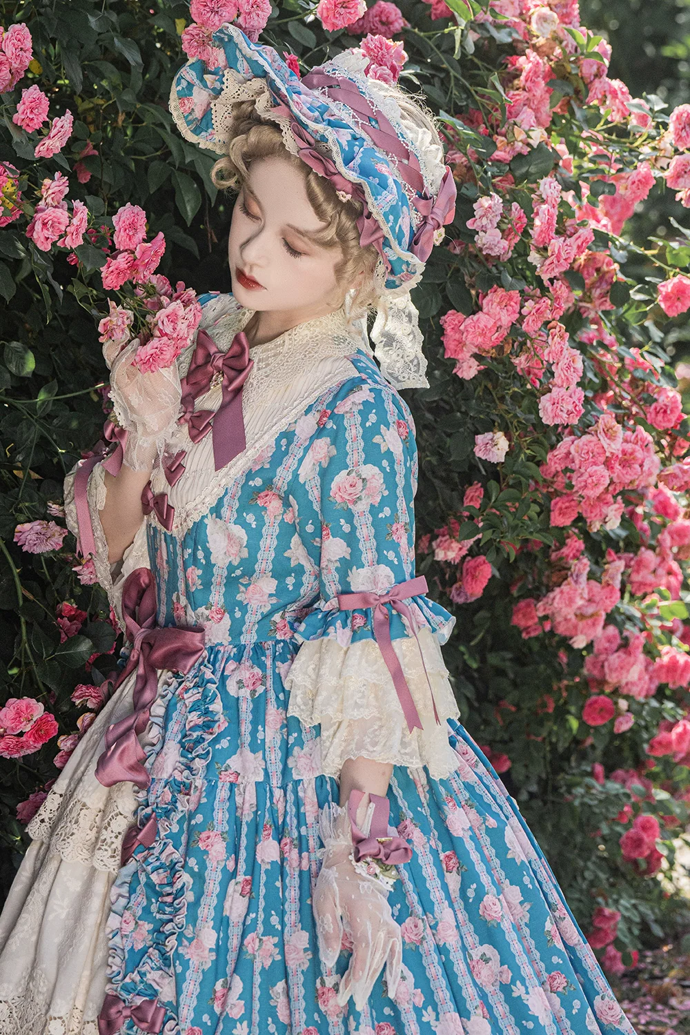 Lilyka Garden - Classic Lolita OP Dress Set Elegant Floral Wall Princess Sleeve - Image 41
