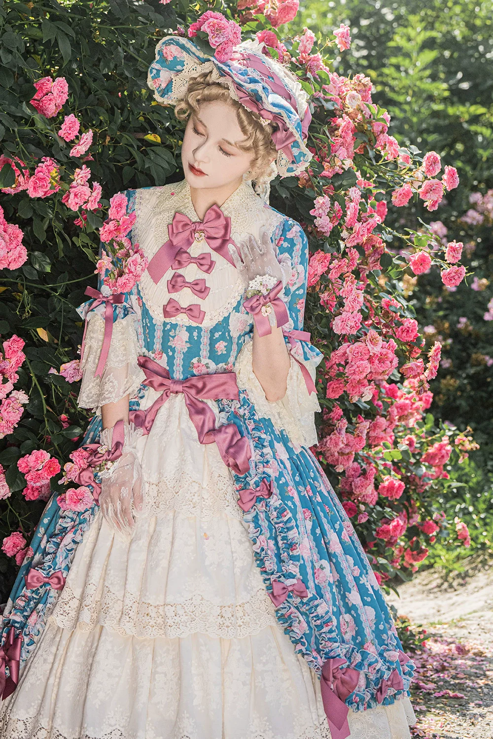 Lilyka Garden - Classic Lolita OP Dress Set Elegant Floral Wall Princess Sleeve - Image 44