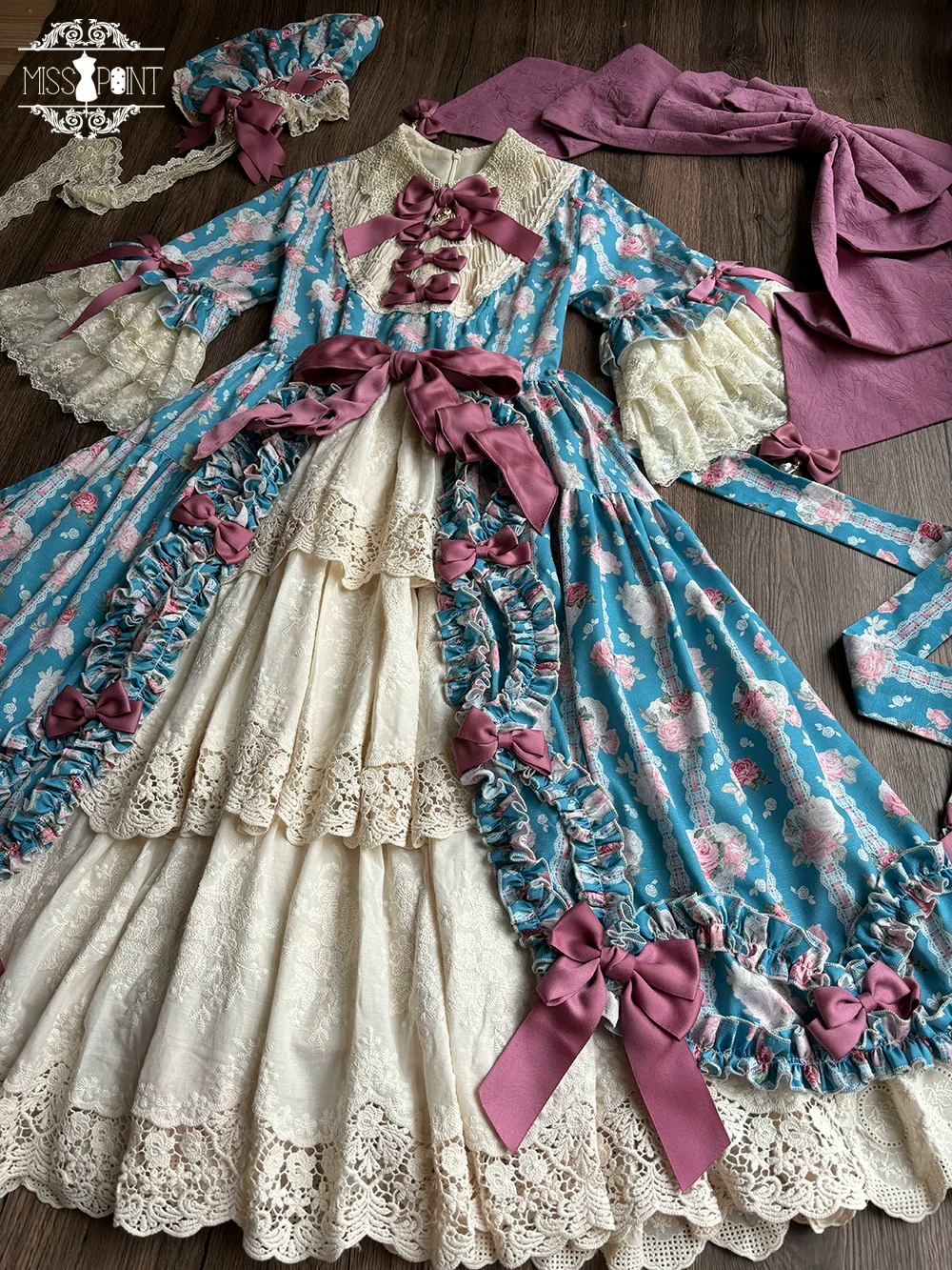 Lilyka Garden - Classic Lolita OP Dress Set Elegant Floral Wall Princess Sleeve - Image 46