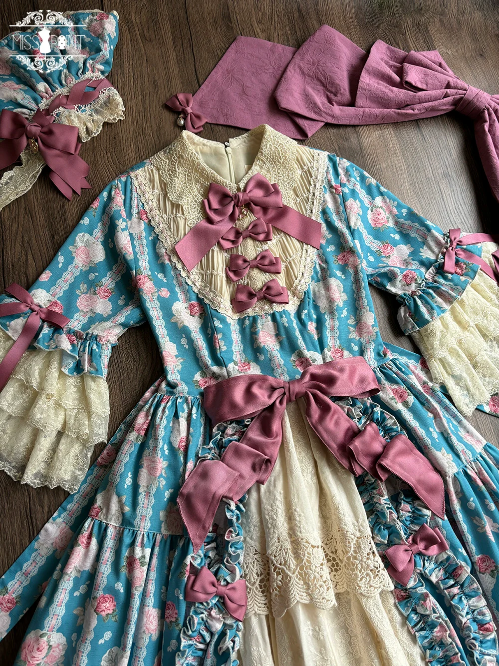 Lilyka Garden - Classic Lolita OP Dress Set Elegant Floral Wall Princess Sleeve - Image 47
