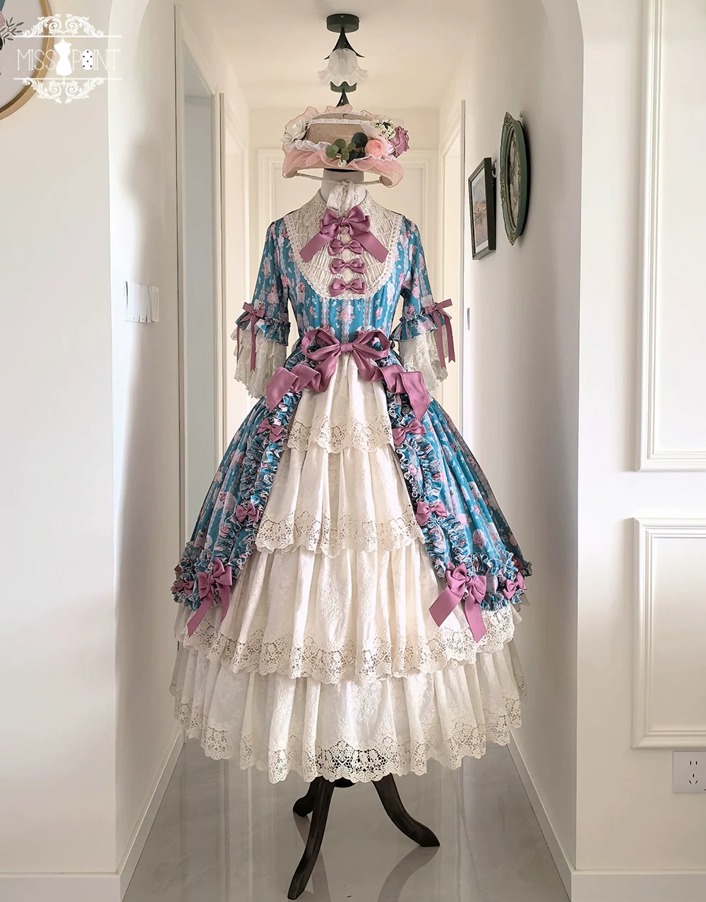 Lilyka Garden - Classic Lolita OP Dress Set Elegant Floral Wall Princess Sleeve - Image 49