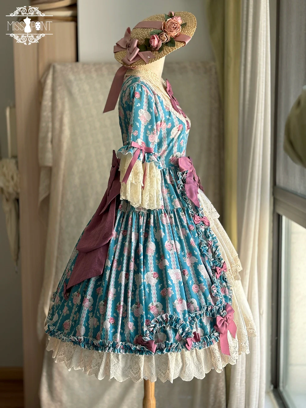 Lilyka Garden - Classic Lolita OP Dress Set Elegant Floral Wall Princess Sleeve - Image 51