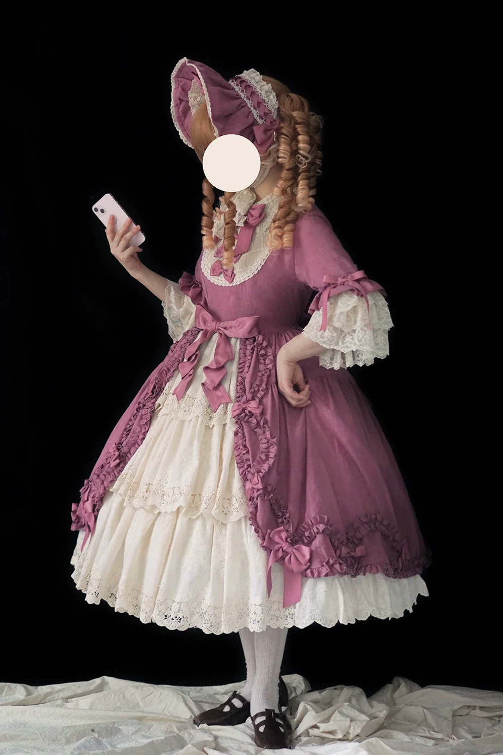 Lilyka Garden - Classic Lolita OP Dress Set Elegant Floral Wall Princess Sleeve - Image 60