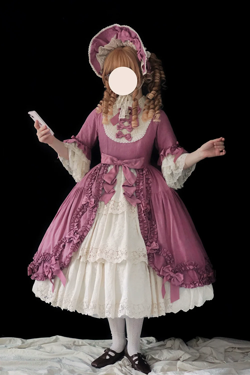 Lilyka Garden - Classic Lolita OP Dress Set Elegant Floral Wall Princess Sleeve - Image 61
