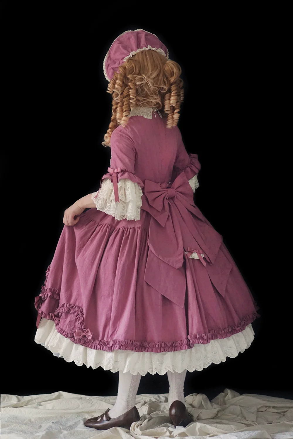 Lilyka Garden - Classic Lolita OP Dress Set Elegant Floral Wall Princess Sleeve - Image 62