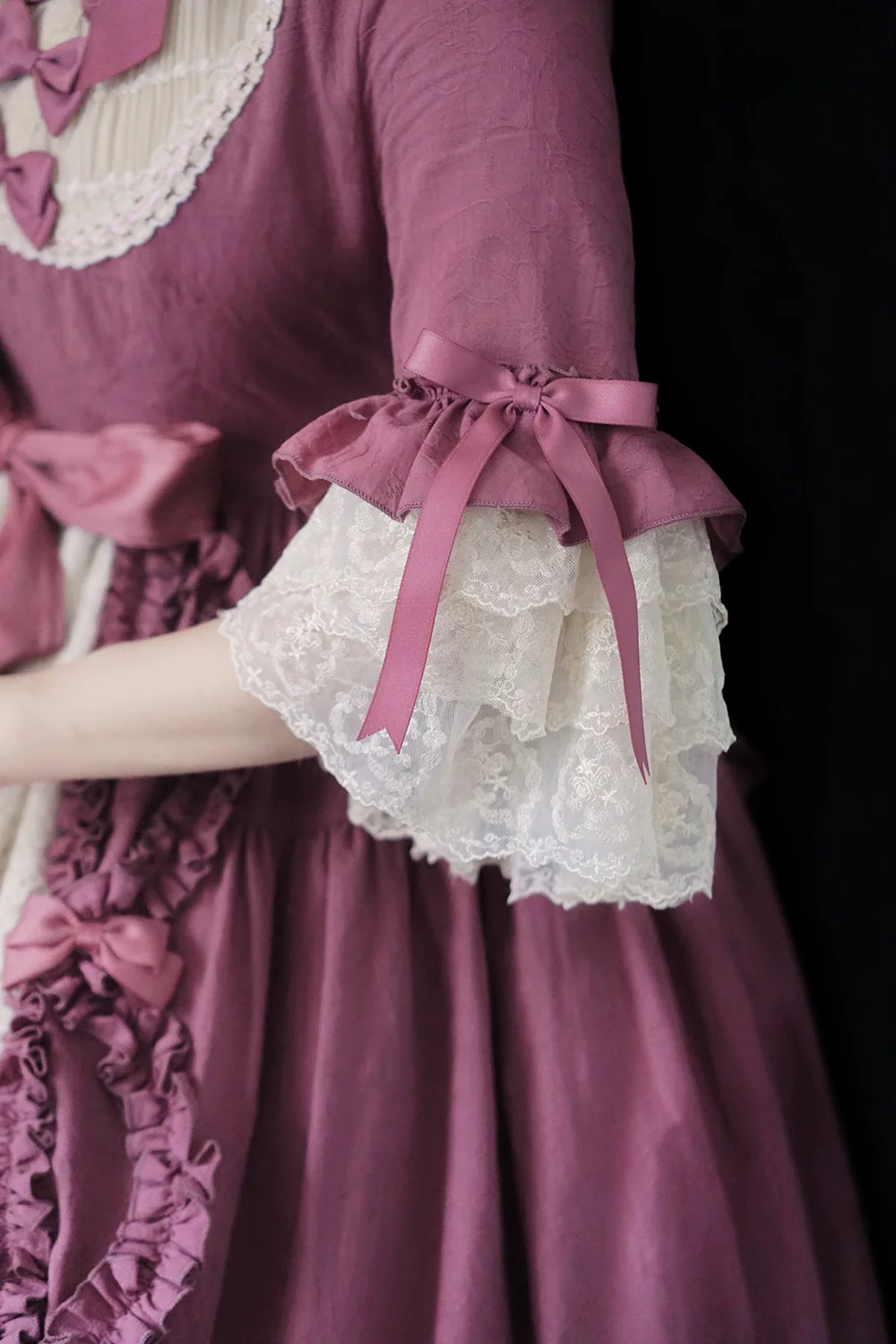Lilyka Garden - Classic Lolita OP Dress Set Elegant Floral Wall Princess Sleeve - Image 65
