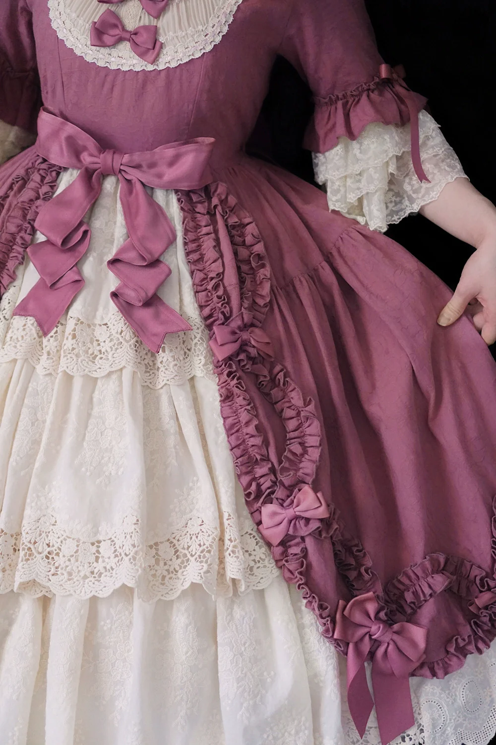 Lilyka Garden - Classic Lolita OP Dress Set Elegant Floral Wall Princess Sleeve - Image 66