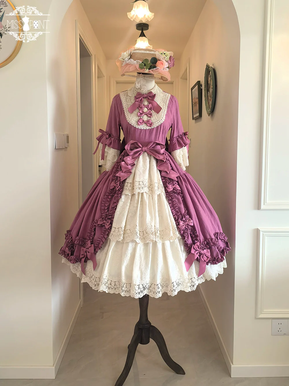 Lilyka Garden - Classic Lolita OP Dress Set Elegant Floral Wall Princess Sleeve - Image 71