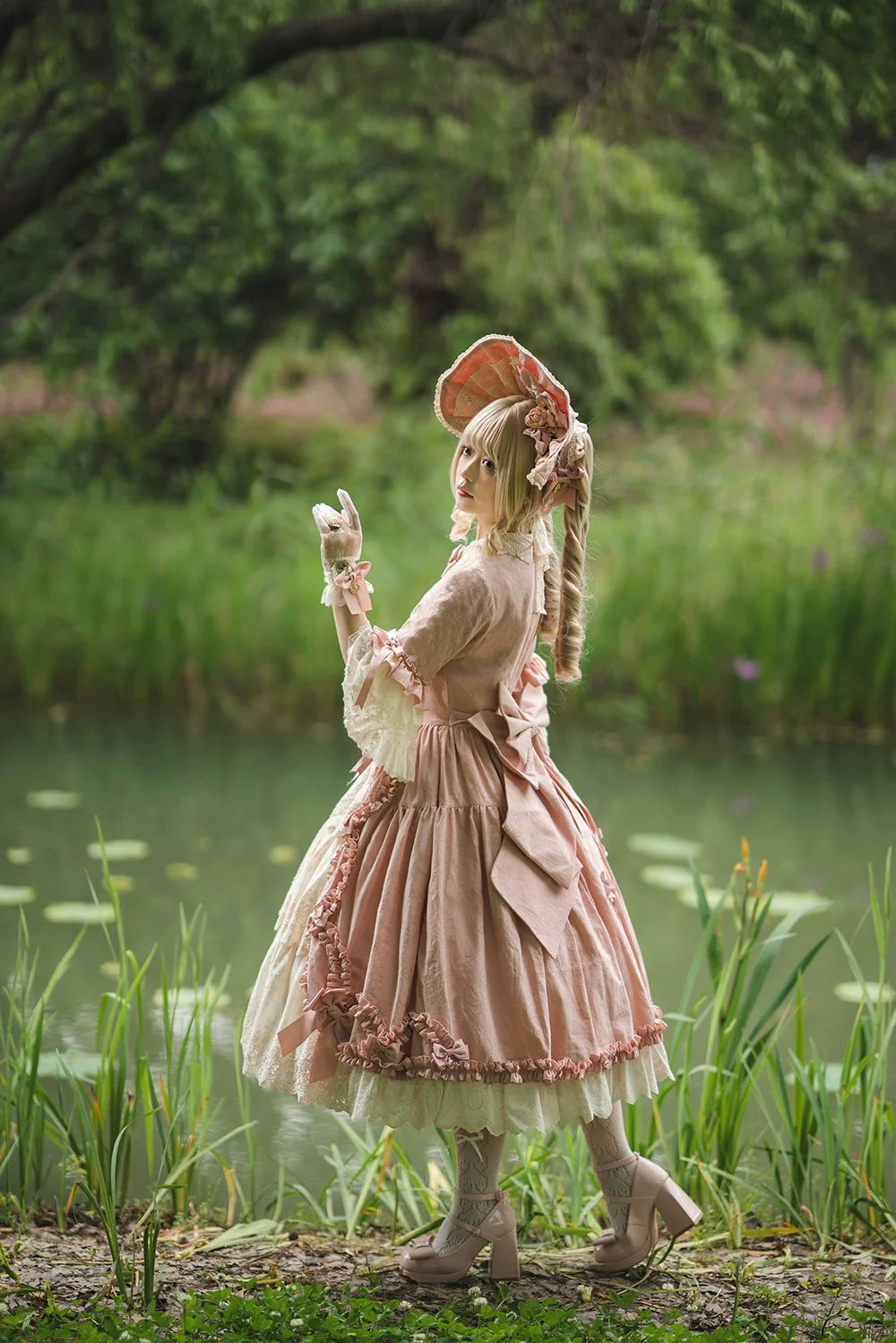 Lilyka Garden - Classic Lolita OP Dress Set Elegant Floral Wall Princess Sleeve - Image 82