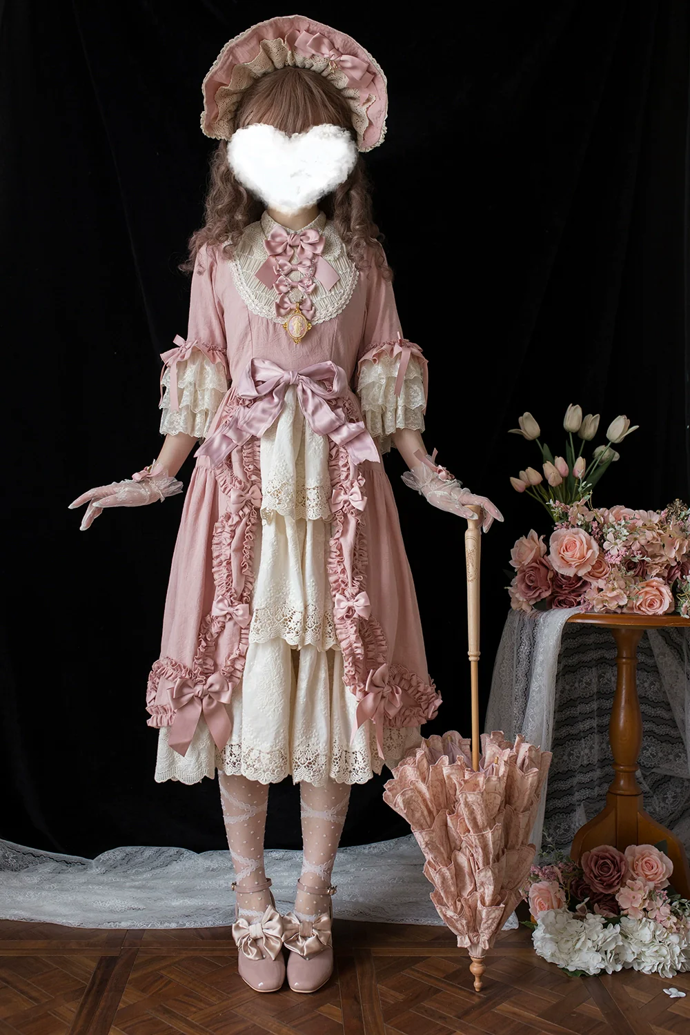 Lilyka Garden - Classic Lolita OP Dress Set Elegant Floral Wall Princess Sleeve - Image 89