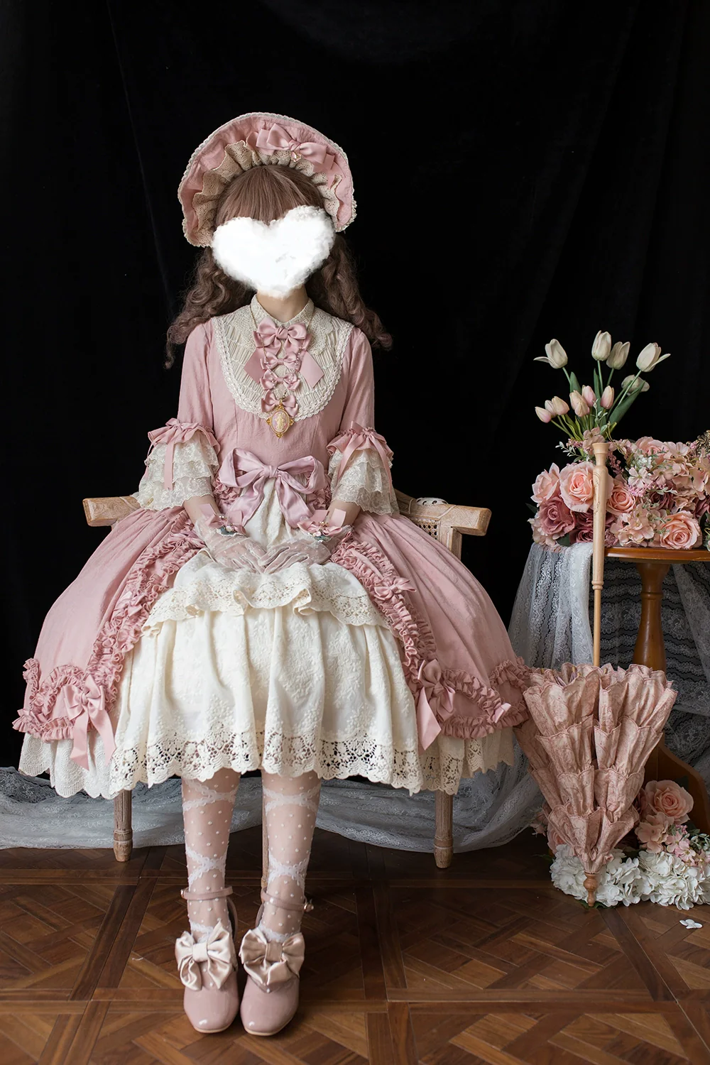 Lilyka Garden - Classic Lolita OP Dress Set Elegant Floral Wall Princess Sleeve - Image 92
