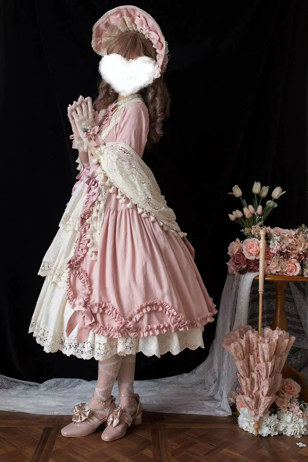 Lilyka Garden - Classic Lolita OP Dress Set Elegant Floral Wall Princess Sleeve - Image 94