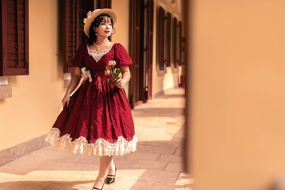 Tulip - Classic Lolita OP Dress Short Sleeve Dress Multicolors - Image 37