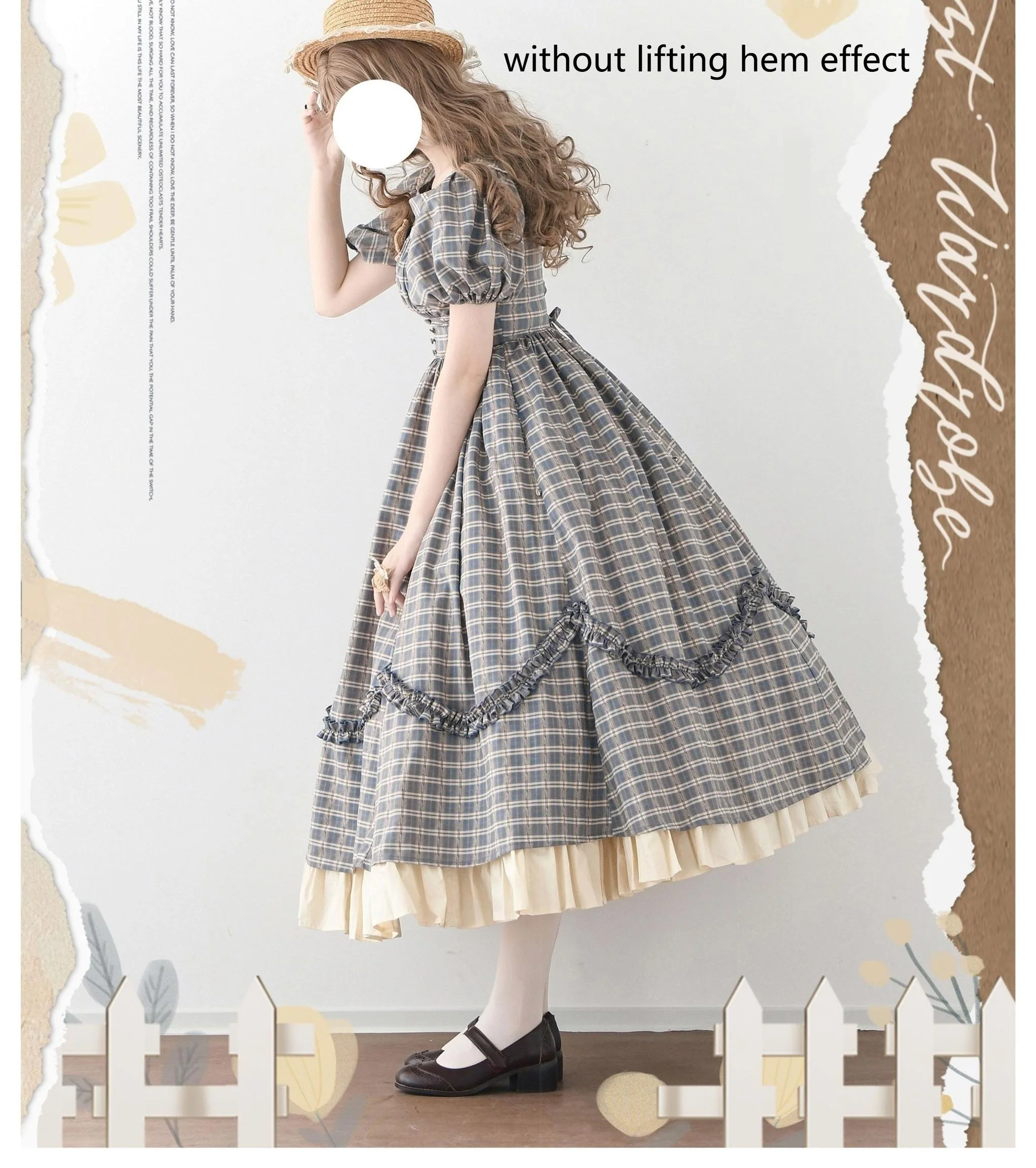 Forest Picnic - Classic Lolita OP Dress with Off-Shoulder and Lifting Hem - Image 11
