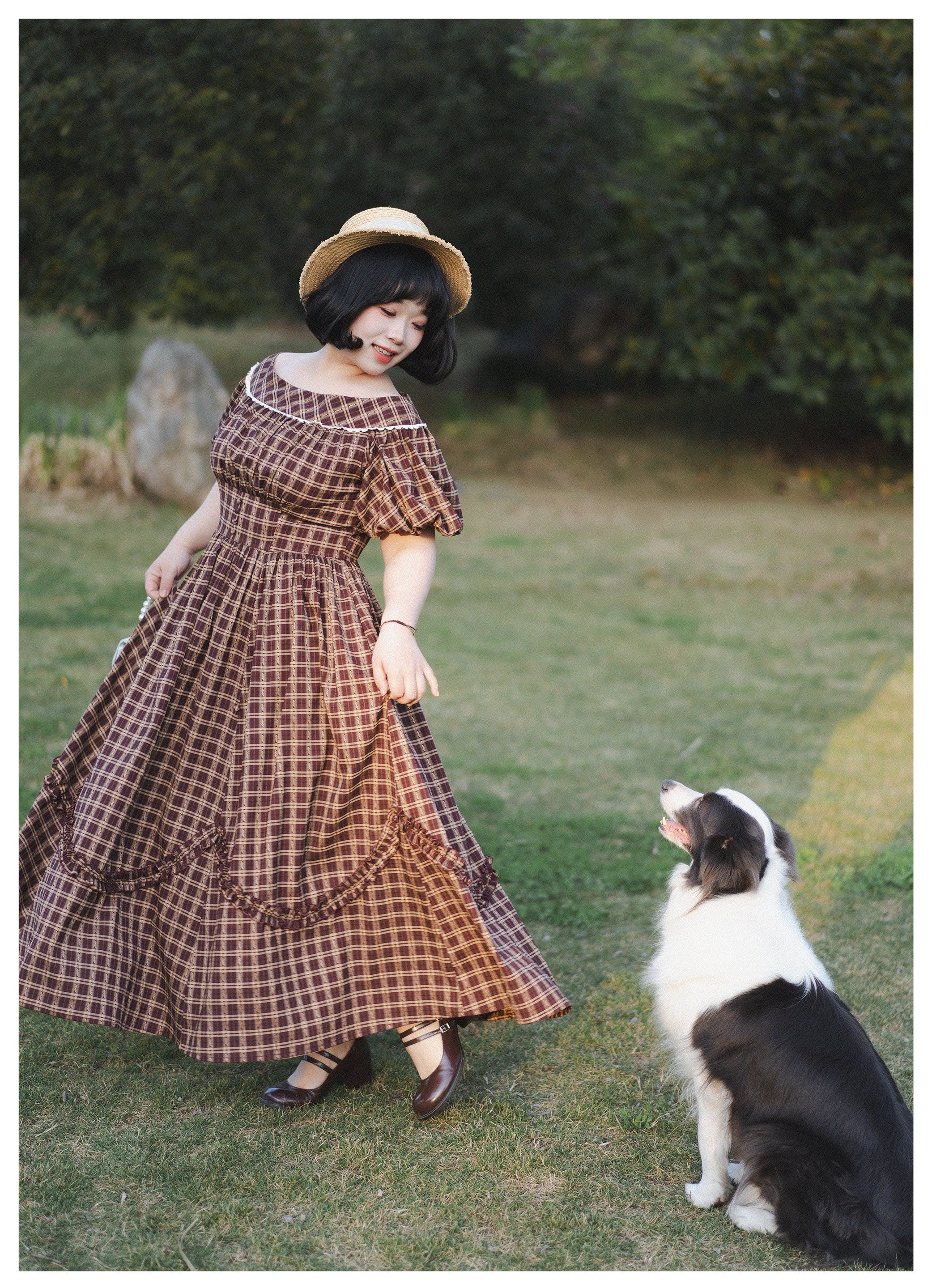 Forest Picnic - Classic Lolita OP Dress with Off-Shoulder and Lifting Hem - Image 19