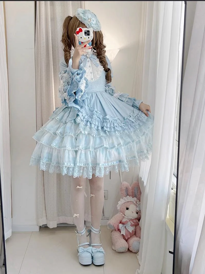 Buling Moon - Solo Puppet - Sweet Lolita OP Dress with Princess Long Sleeves - Image 10