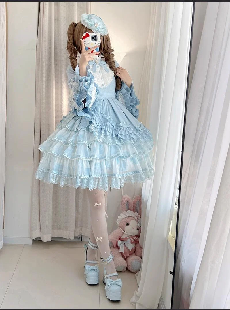 Buling Moon - Solo Puppet - Sweet Lolita OP Dress with Princess Long Sleeves - Image 11
