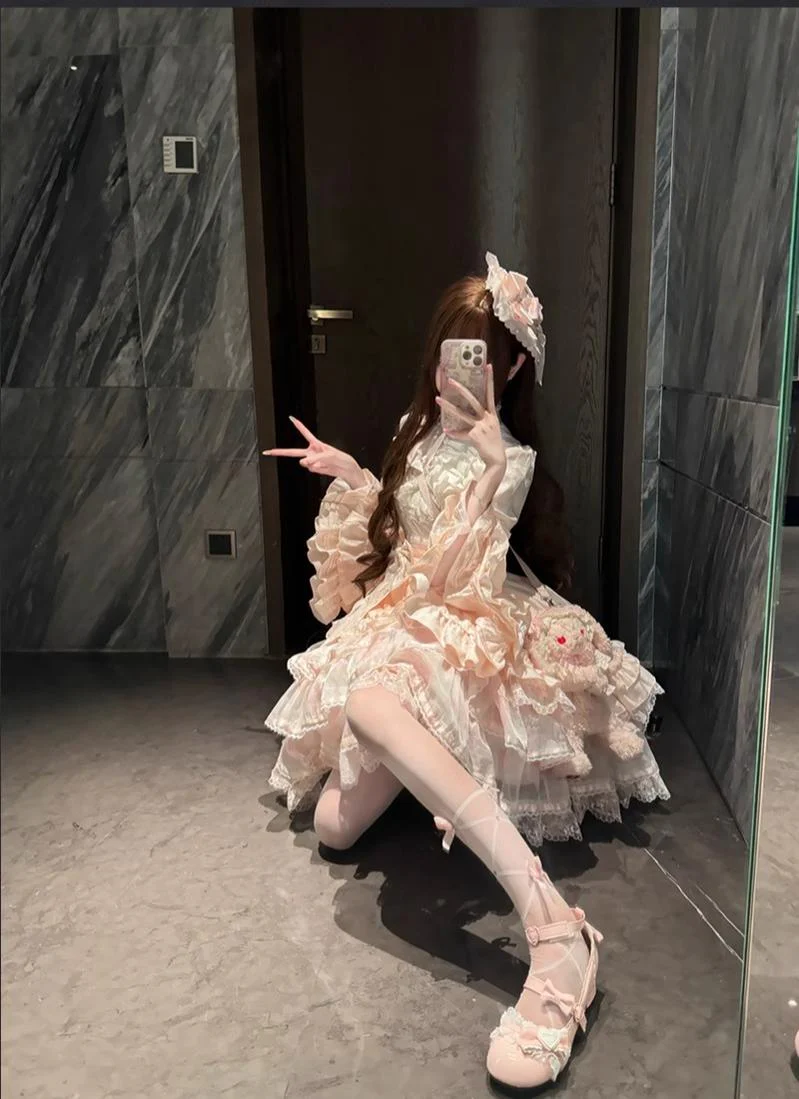 Buling Moon - Solo Puppet - Sweet Lolita OP Dress with Princess Long Sleeves - Image 18
