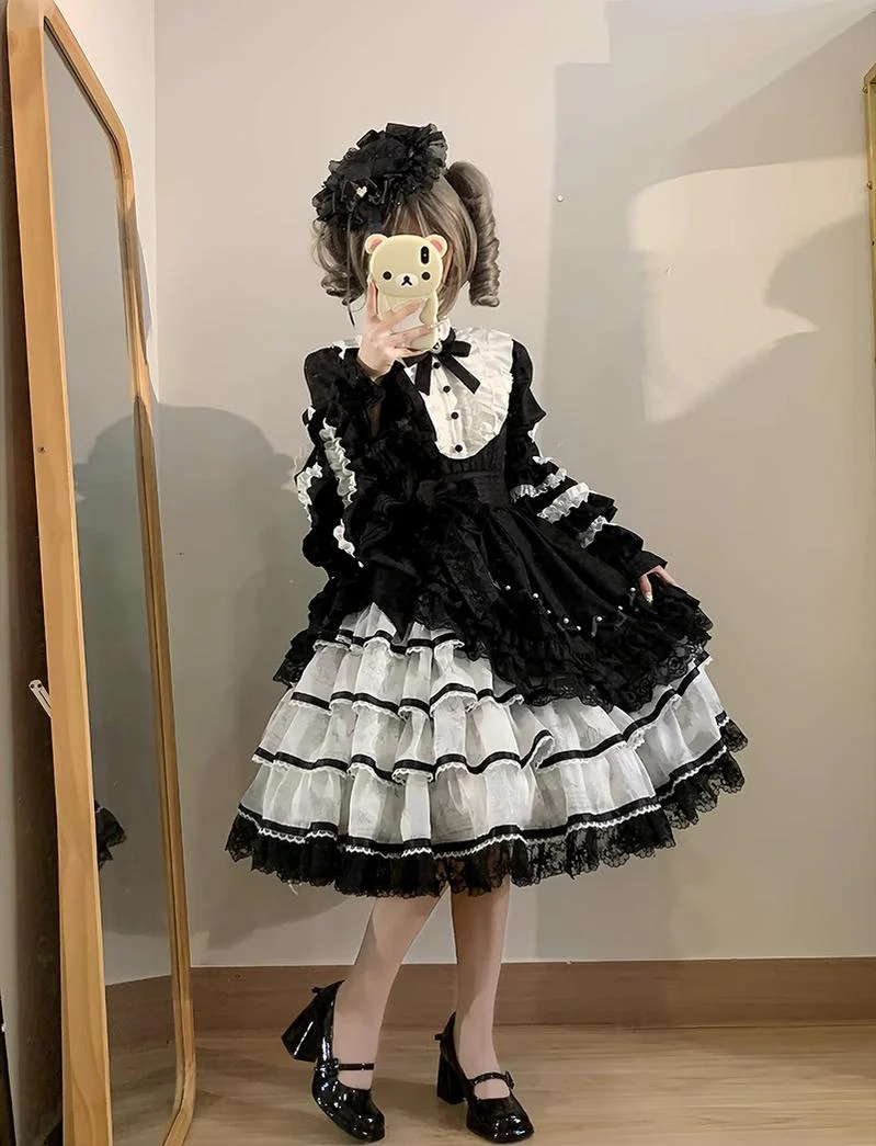 Buling Moon - Solo Puppet - Sweet Lolita OP Dress with Princess Long Sleeves - Image 19
