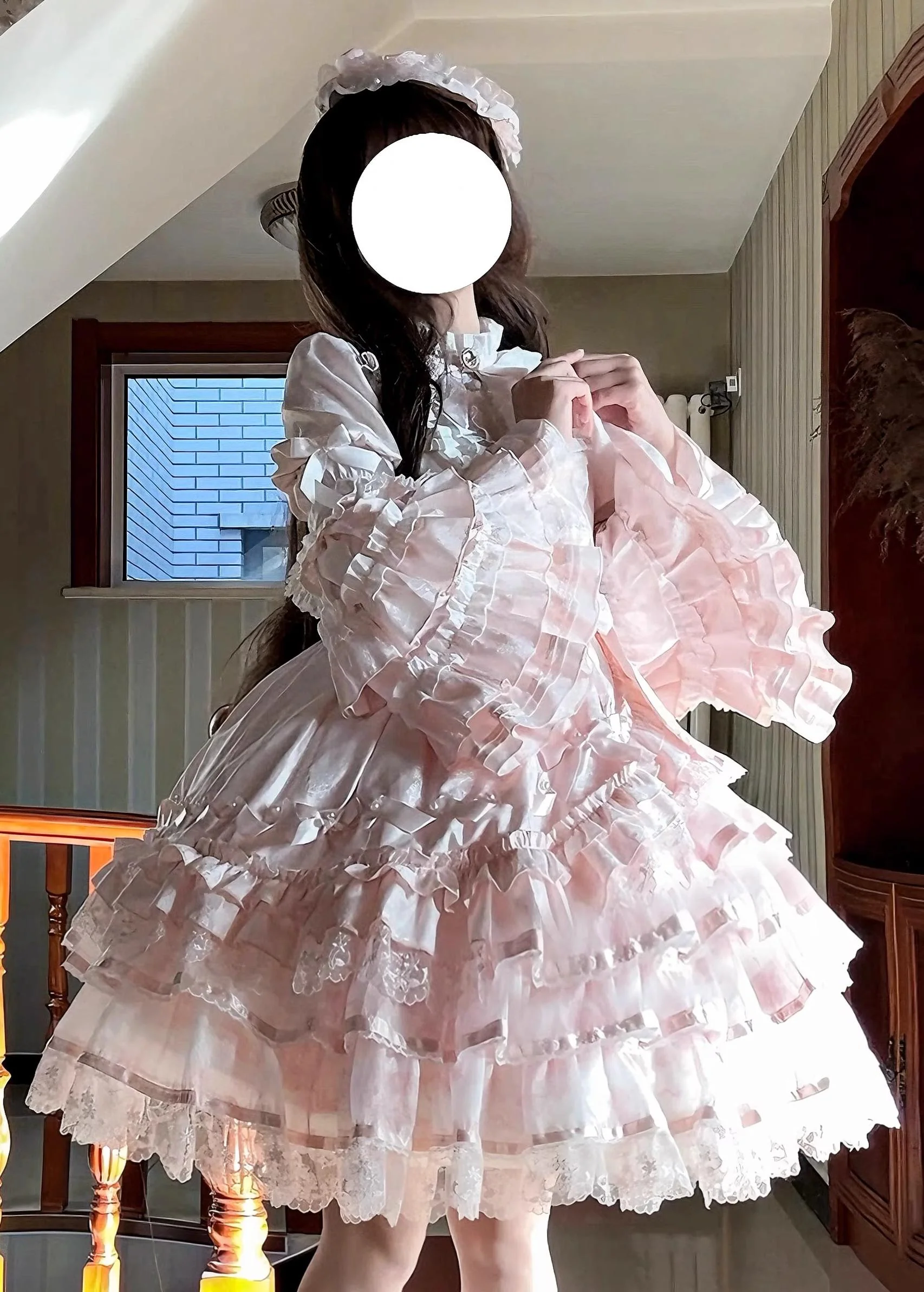Buling Moon - Solo Puppet - Sweet Lolita OP Dress with Princess Long Sleeves - Image 2