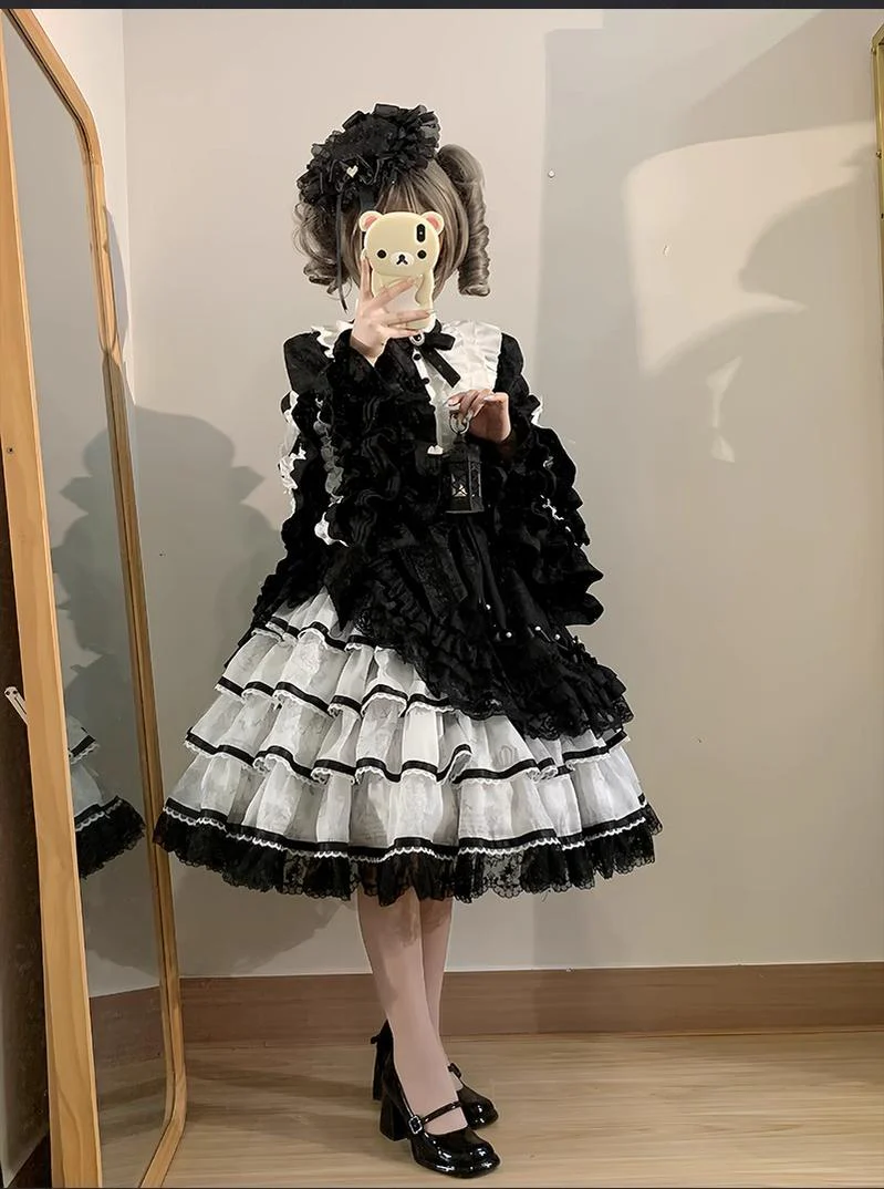 Buling Moon - Solo Puppet - Sweet Lolita OP Dress with Princess Long Sleeves - Image 20