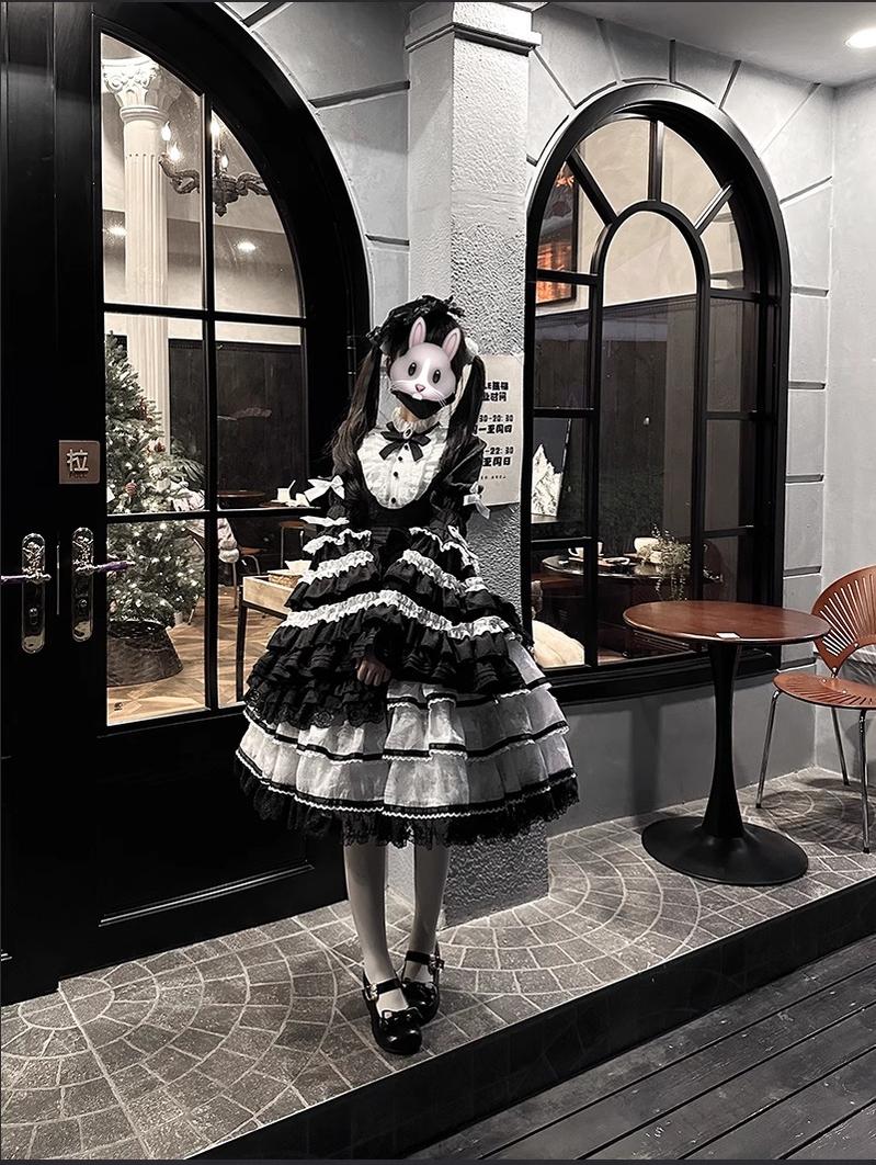 Buling Moon - Solo Puppet - Sweet Lolita OP Dress with Princess Long Sleeves - Image 24