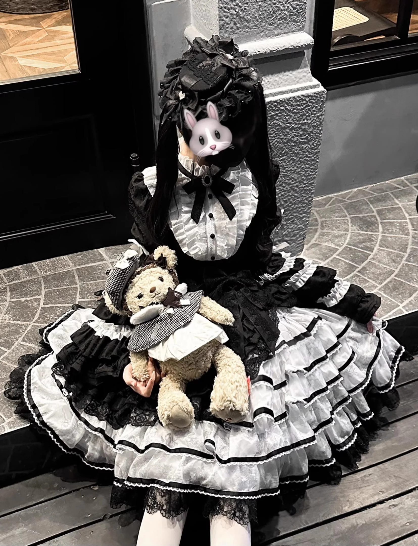Buling Moon - Solo Puppet - Sweet Lolita OP Dress with Princess Long Sleeves - Image 3