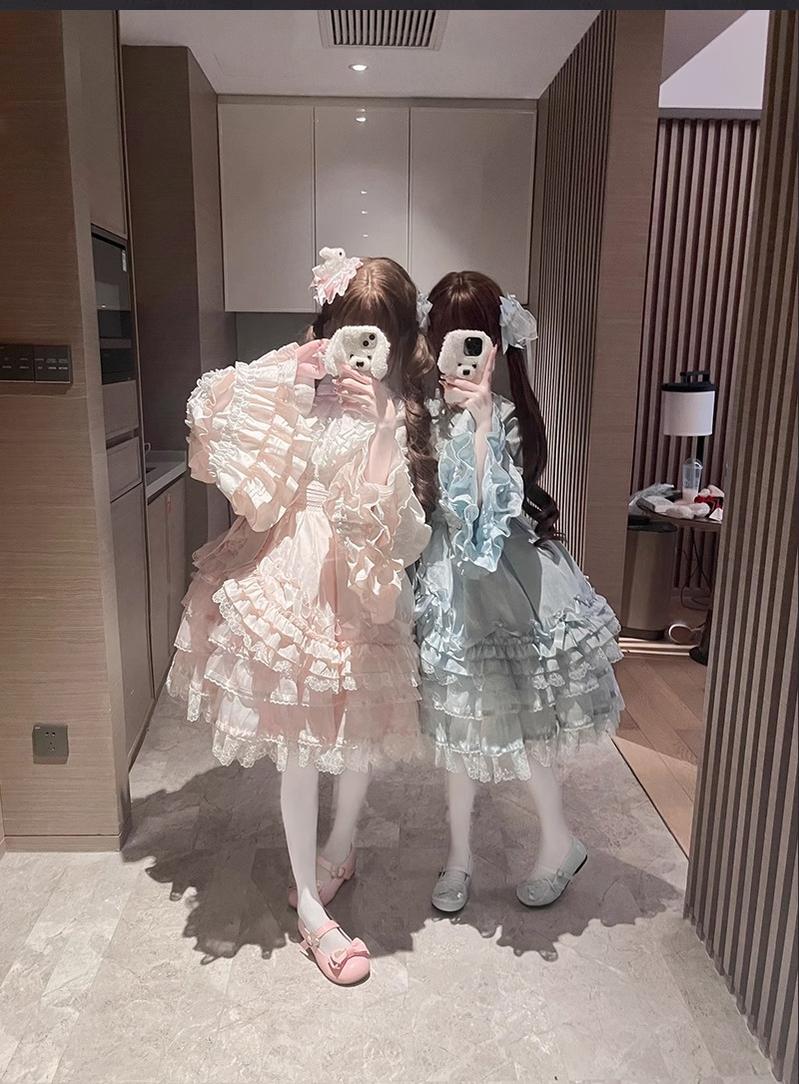 Buling Moon - Solo Puppet - Sweet Lolita OP Dress with Princess Long Sleeves - Image 4