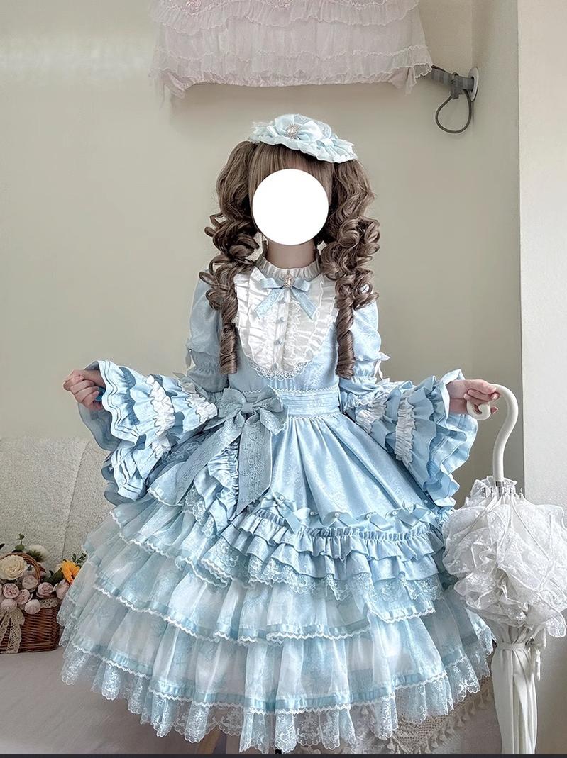 Buling Moon - Solo Puppet - Sweet Lolita OP Dress with Princess Long Sleeves - Image 6