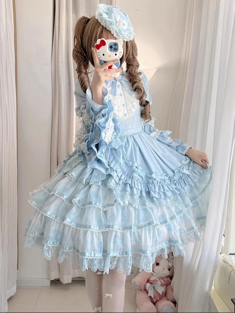 Buling Moon - Solo Puppet - Sweet Lolita OP Dress with Princess Long Sleeves - Image 7