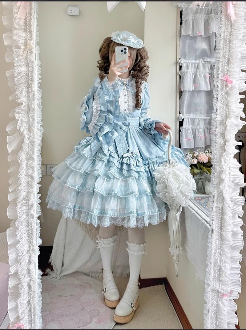 Buling Moon - Solo Puppet - Sweet Lolita OP Dress with Princess Long Sleeves - Image 8