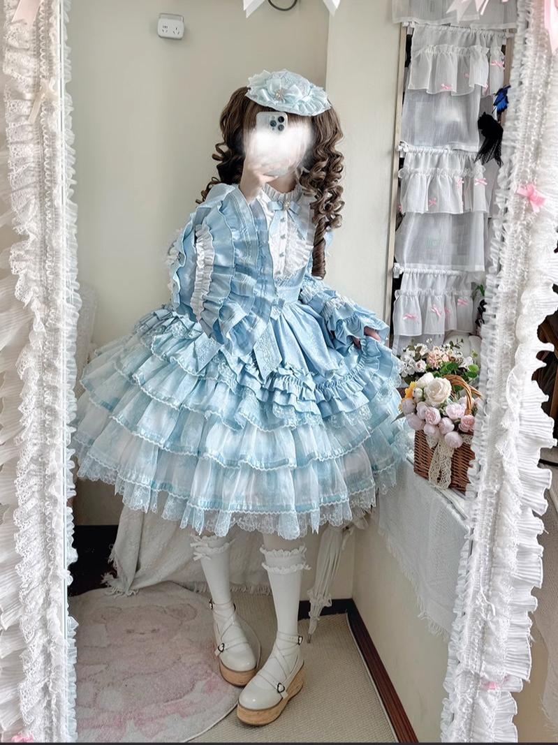 Buling Moon - Solo Puppet - Sweet Lolita OP Dress with Princess Long Sleeves - Image 9