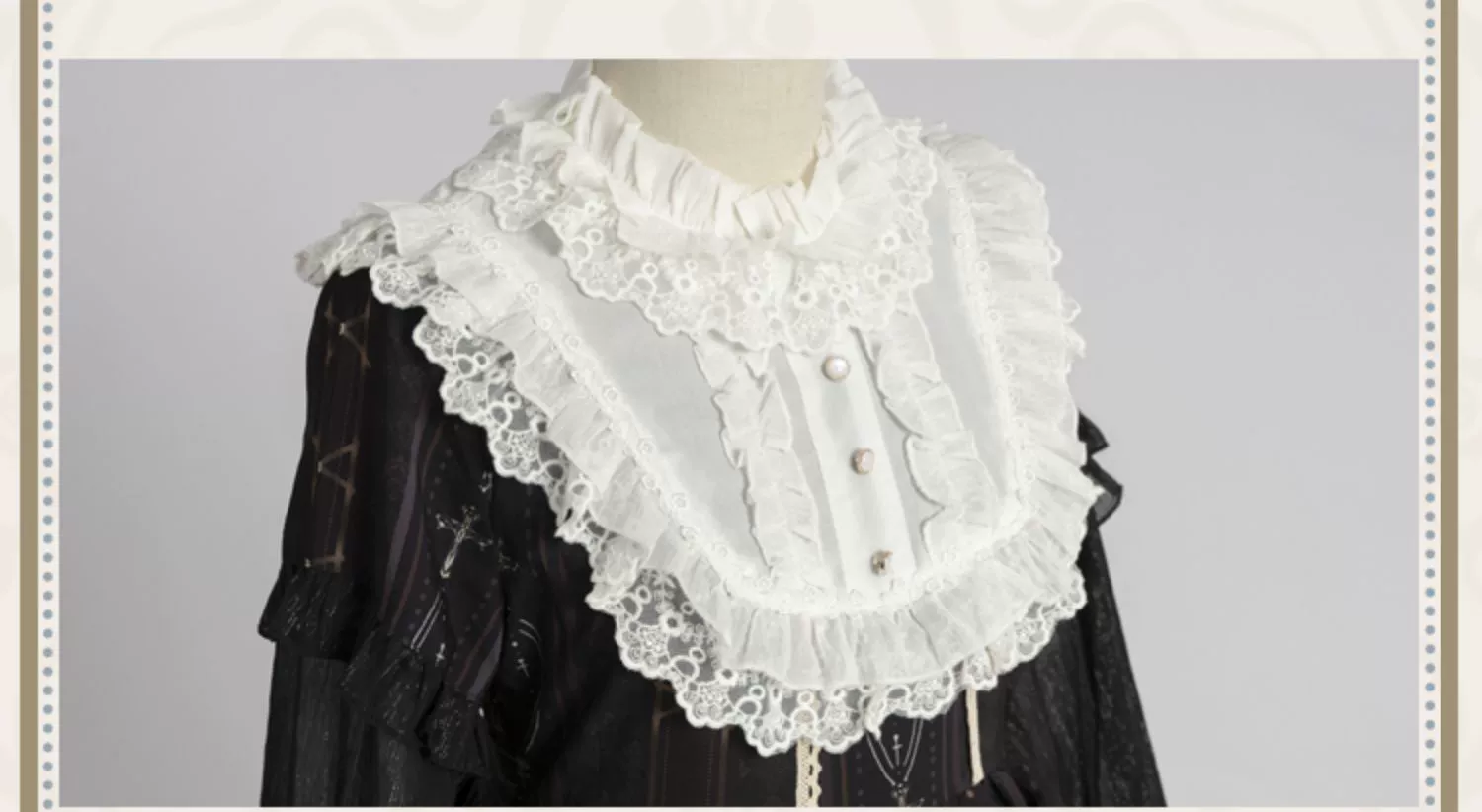Chiffon Classic Lolita OP Dress, Long Sleeve - Image 11