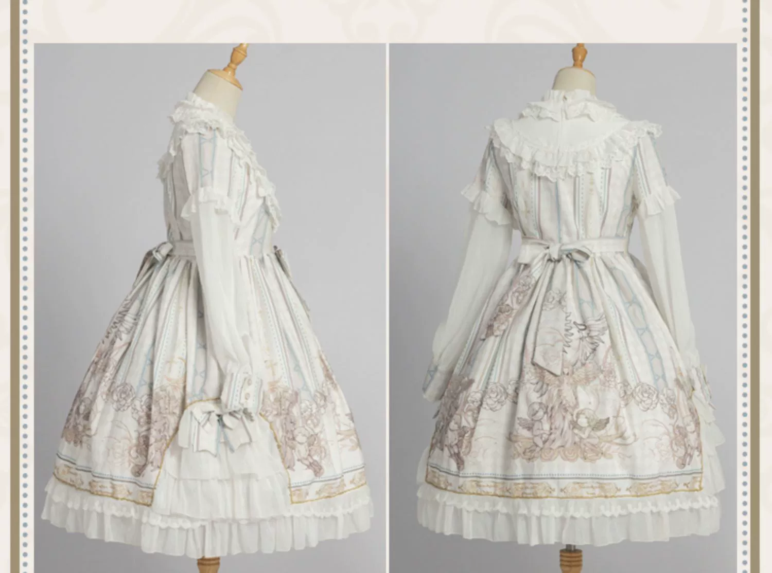 Chiffon Classic Lolita OP Dress, Long Sleeve - Image 12