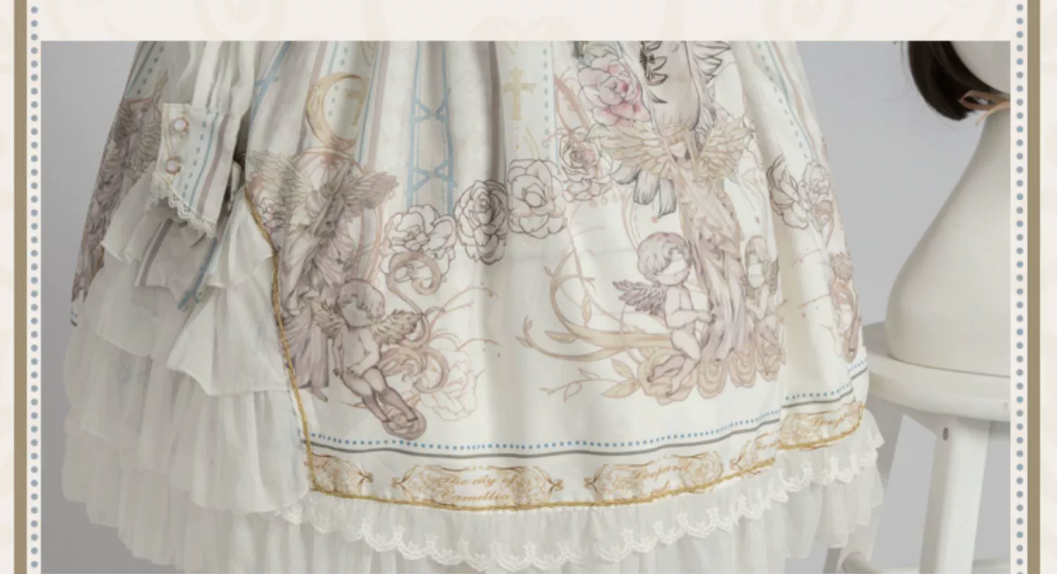 Chiffon Classic Lolita OP Dress, Long Sleeve - Image 14