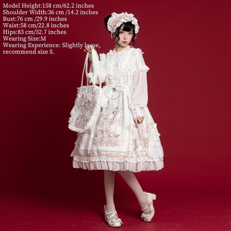 Chiffon Classic Lolita OP Dress, Long Sleeve - Image 3