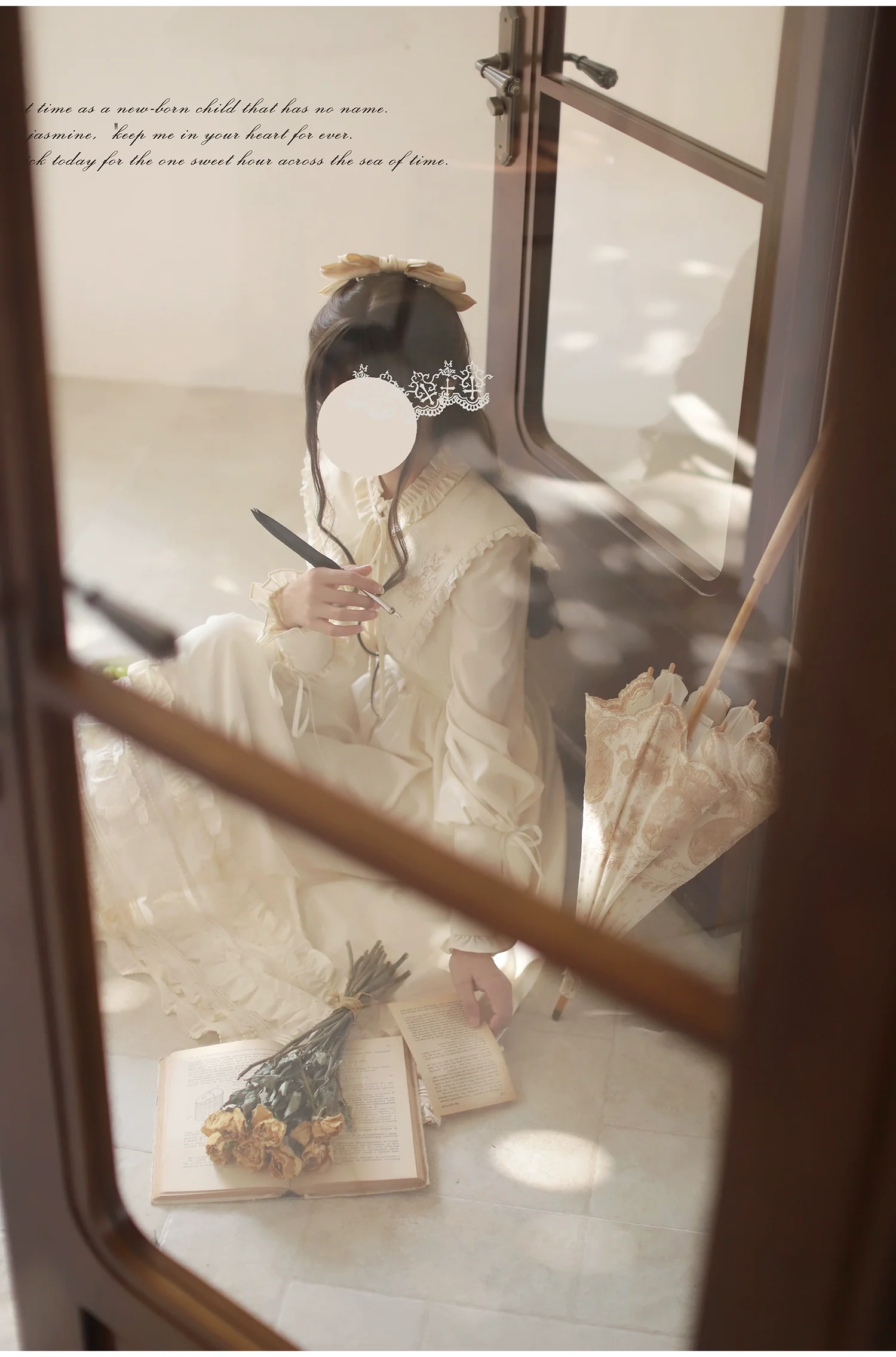 HuTaoMuJK - Wind Kiss Tulip - Classic Lolita OP Elegant Lolita Cardigan - Image 10