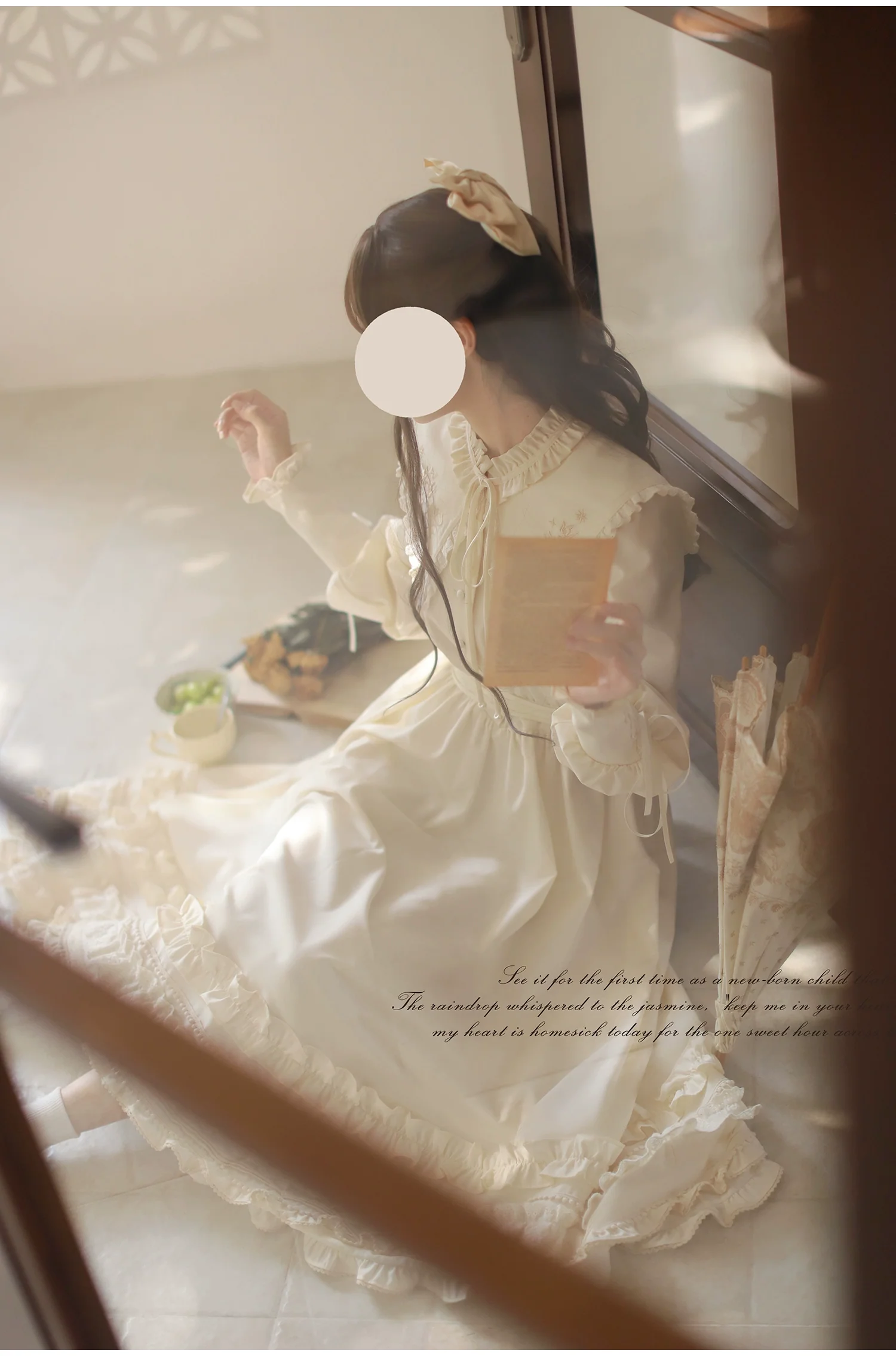 HuTaoMuJK - Wind Kiss Tulip - Classic Lolita OP Elegant Lolita Cardigan - Image 12