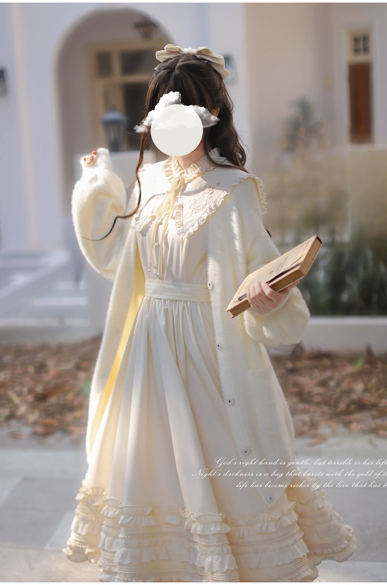 HuTaoMuJK - Wind Kiss Tulip - Classic Lolita OP Elegant Lolita Cardigan - Image 13