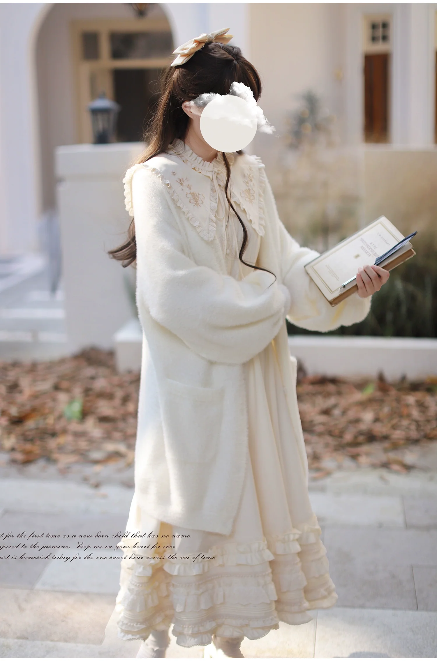 HuTaoMuJK - Wind Kiss Tulip - Classic Lolita OP Elegant Lolita Cardigan - Image 14
