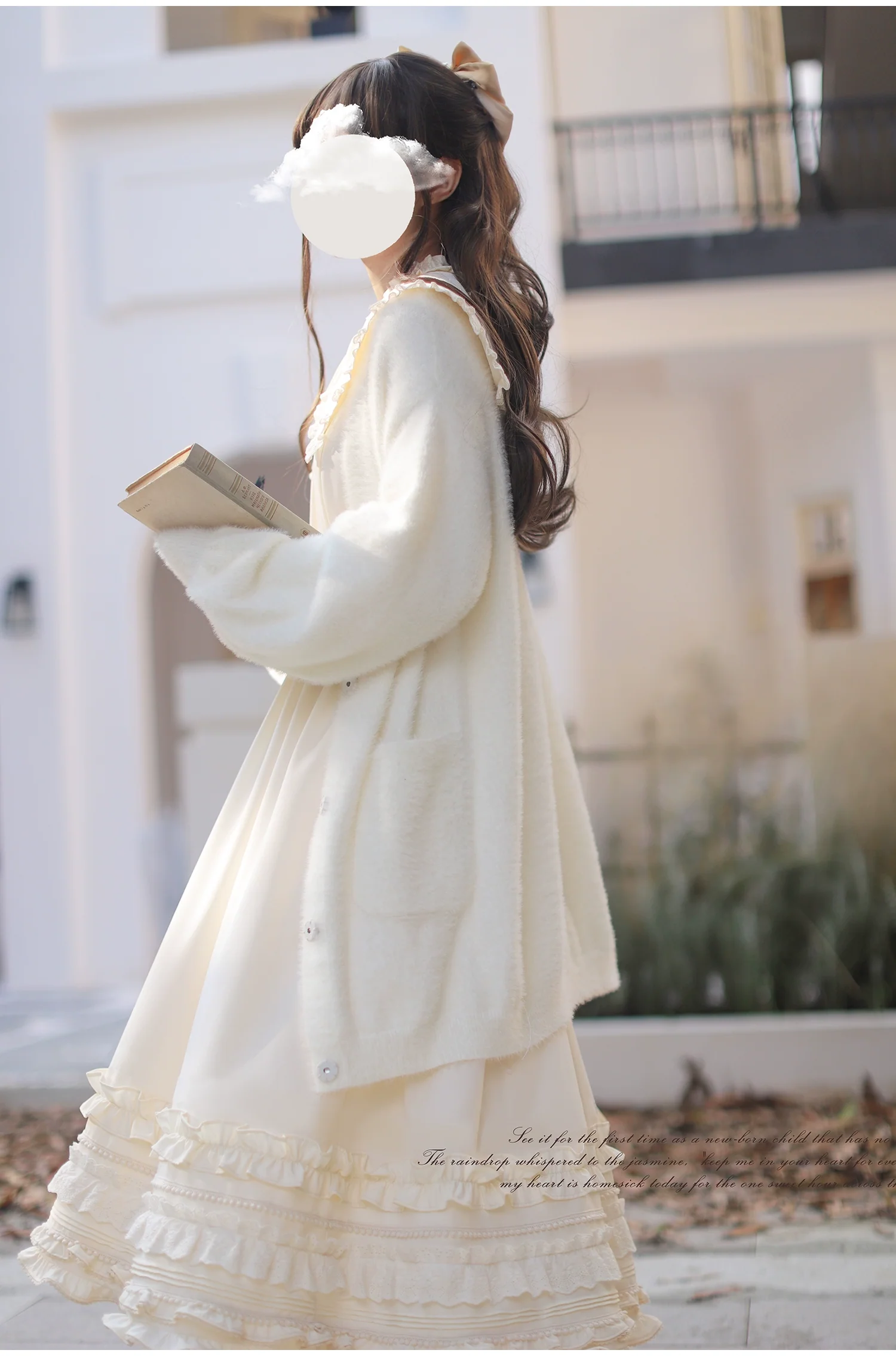 HuTaoMuJK - Wind Kiss Tulip - Classic Lolita OP Elegant Lolita Cardigan - Image 15