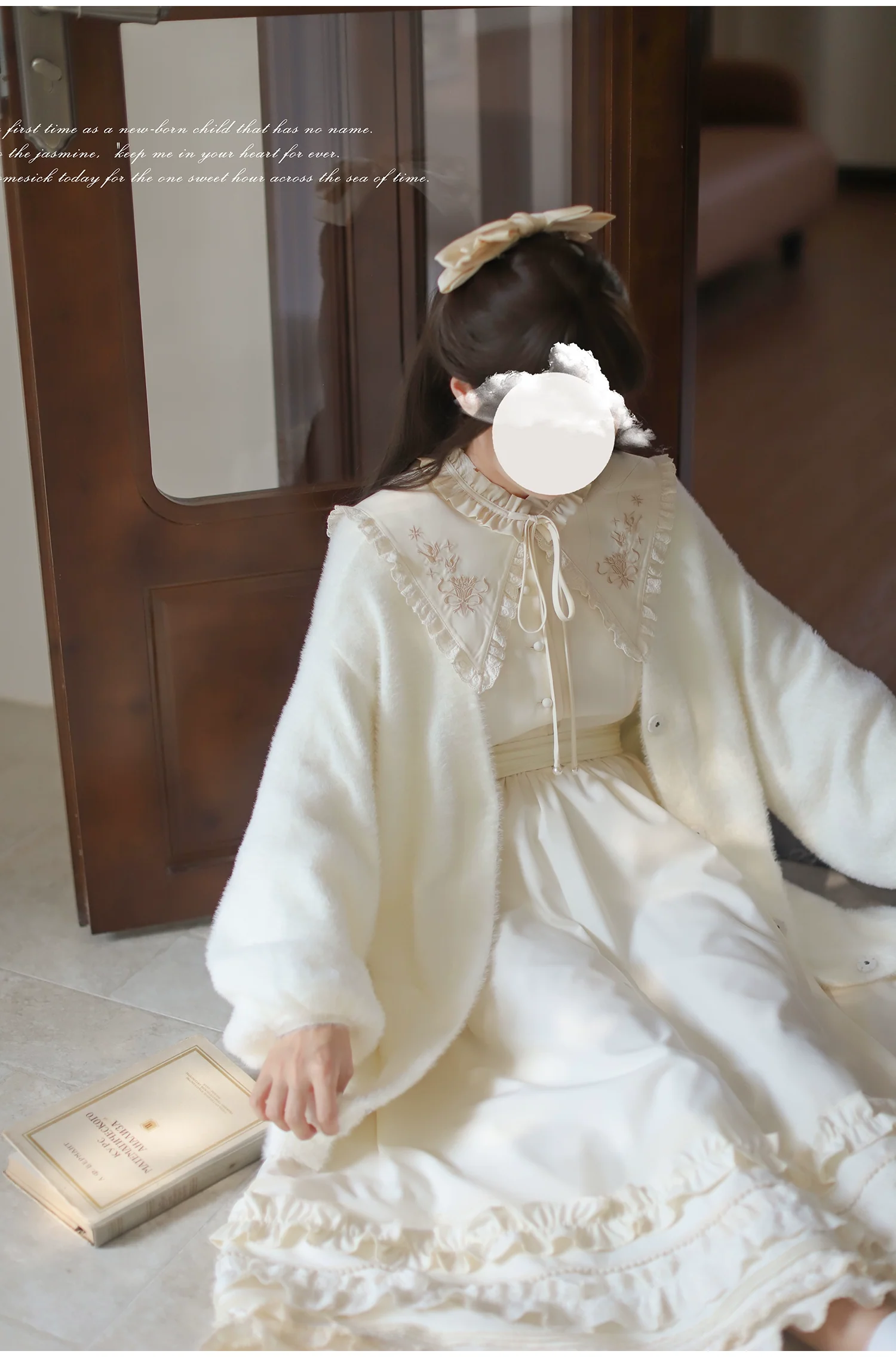 HuTaoMuJK - Wind Kiss Tulip - Classic Lolita OP Elegant Lolita Cardigan - Image 16