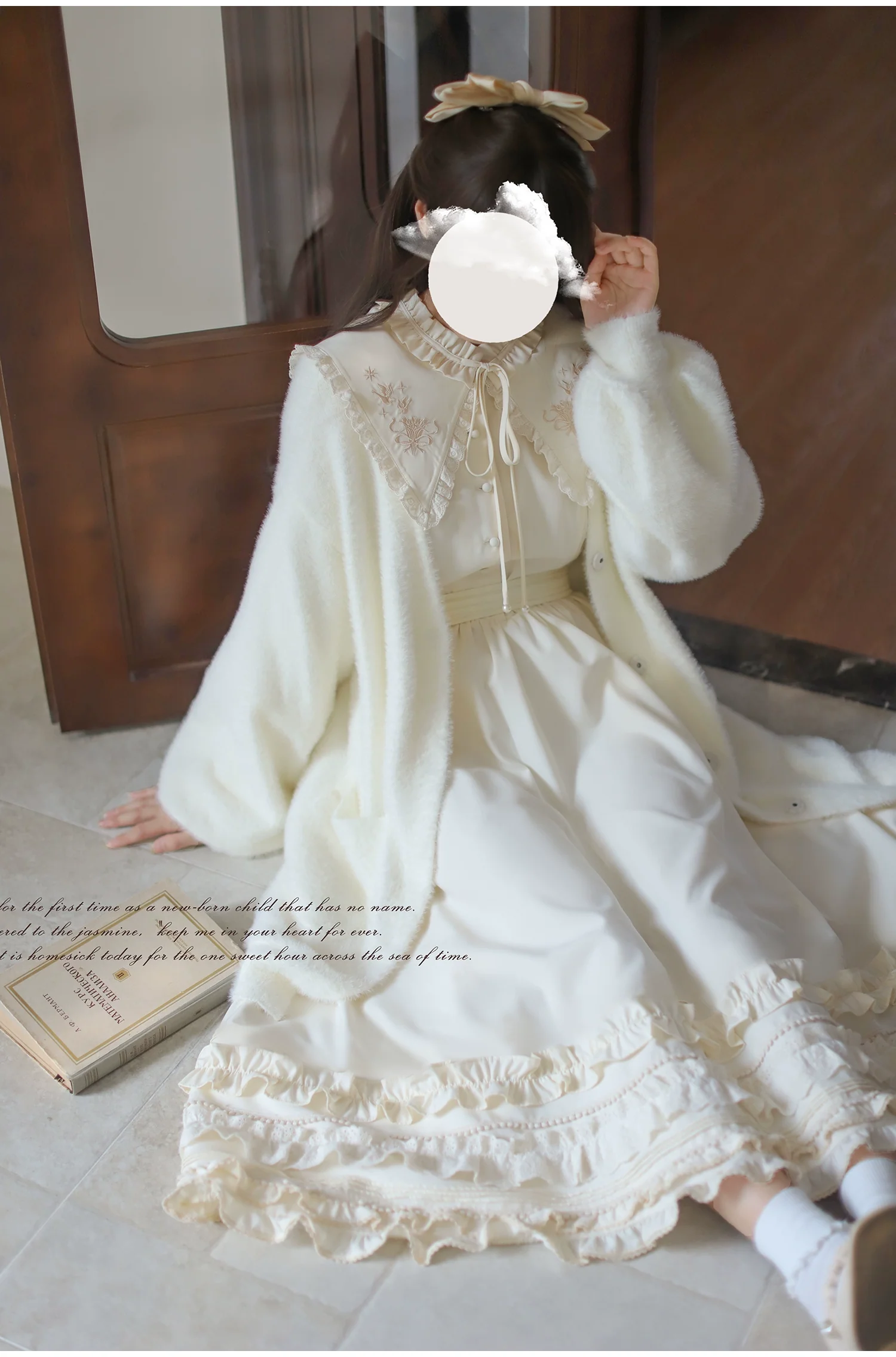 HuTaoMuJK - Wind Kiss Tulip - Classic Lolita OP Elegant Lolita Cardigan - Image 17